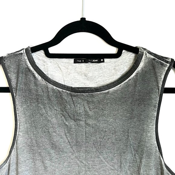 Rag & Bone Sleeveless Concert Tank Ombre Gray Sz M - Picture 2 of 11